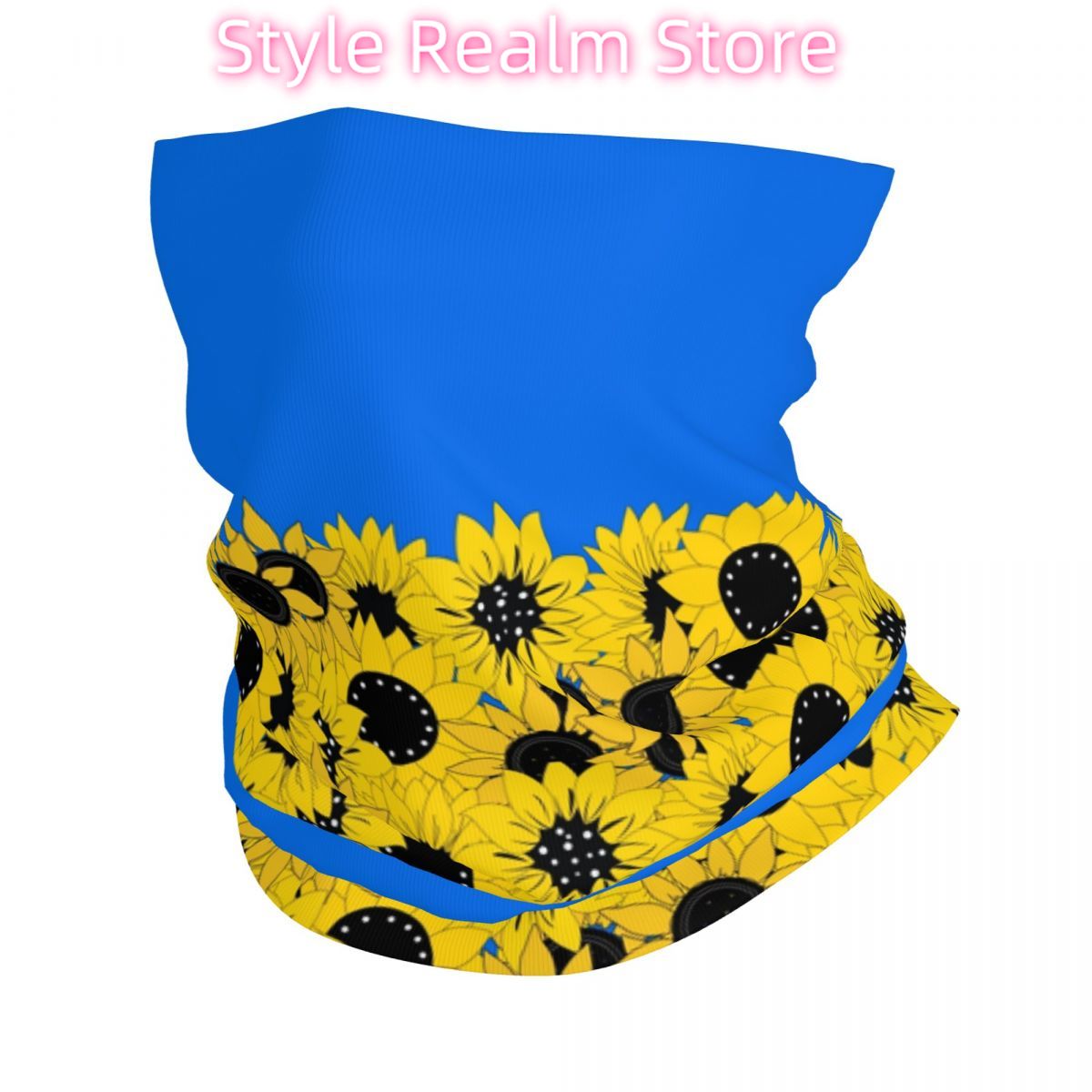 Blue Sunflower Printed Winter  - مراجعة Neck Warmer Tube وسعره