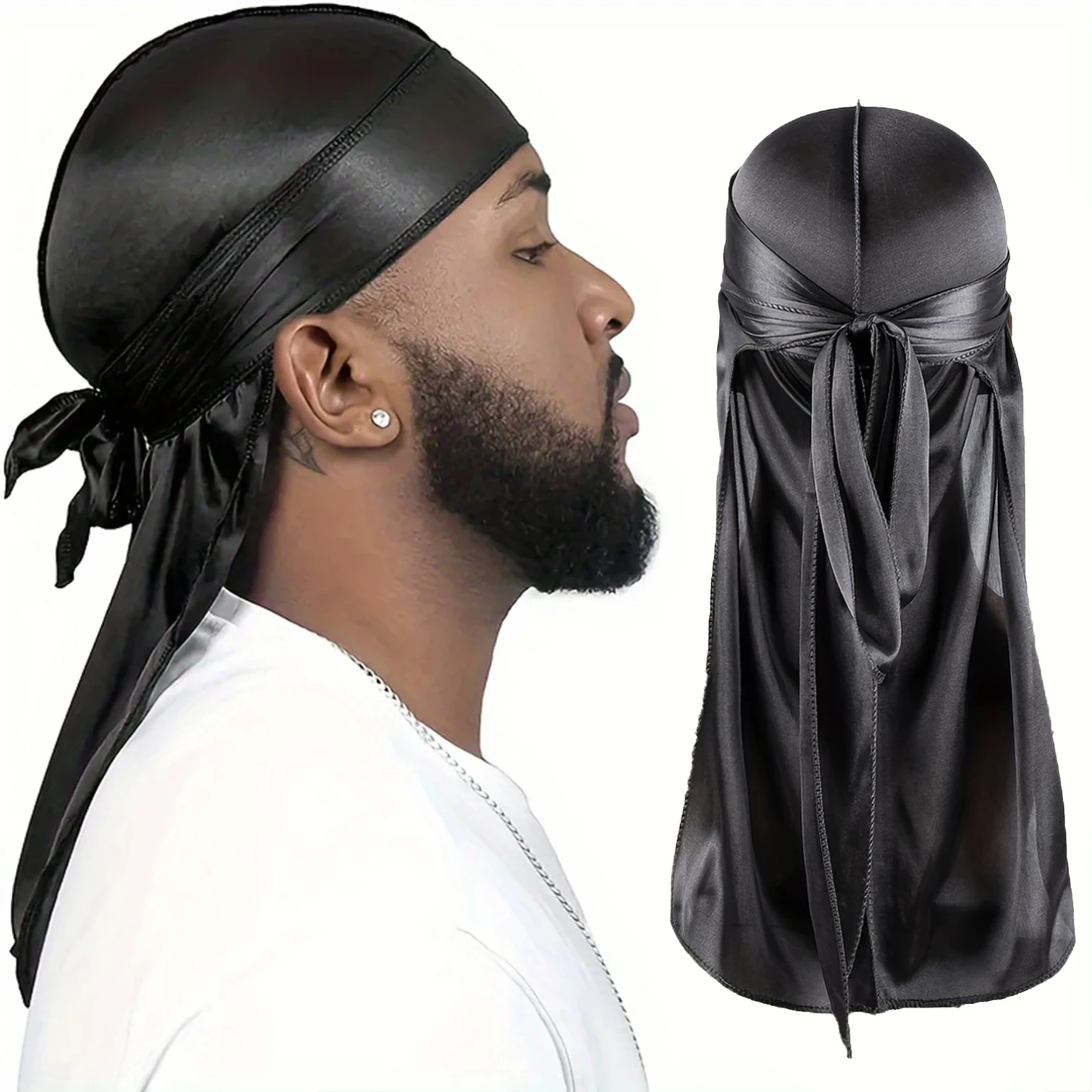 Men's Silk Durag Bonnet Bandan - مراجعة Bandana Doo Rag وسعره