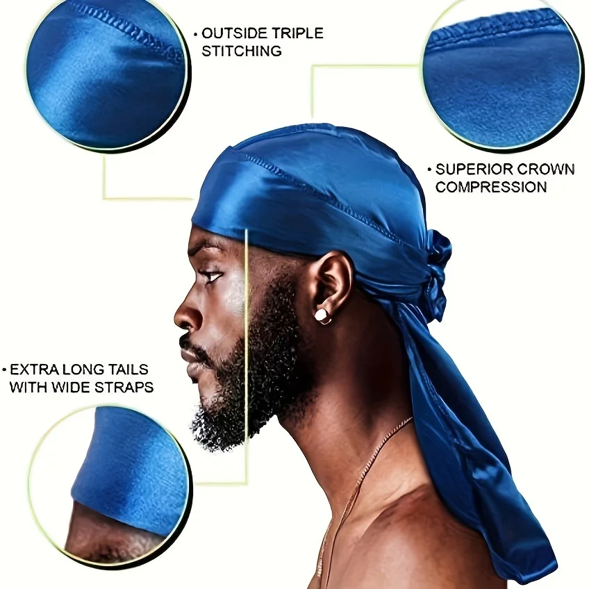 Men's Silk Durag Bonnet Bandan - مراجعة Bandana Doo Rag وسعره