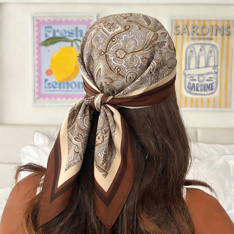 Luxury Women Silk Square Scarf - مراجعة Scarf Silk Square وسعره