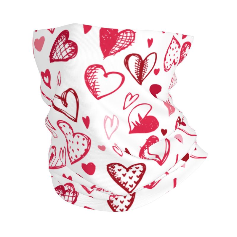 Pink Red Love Hearts Bandana N - مراجعة Neck Warmer Tube وسعره