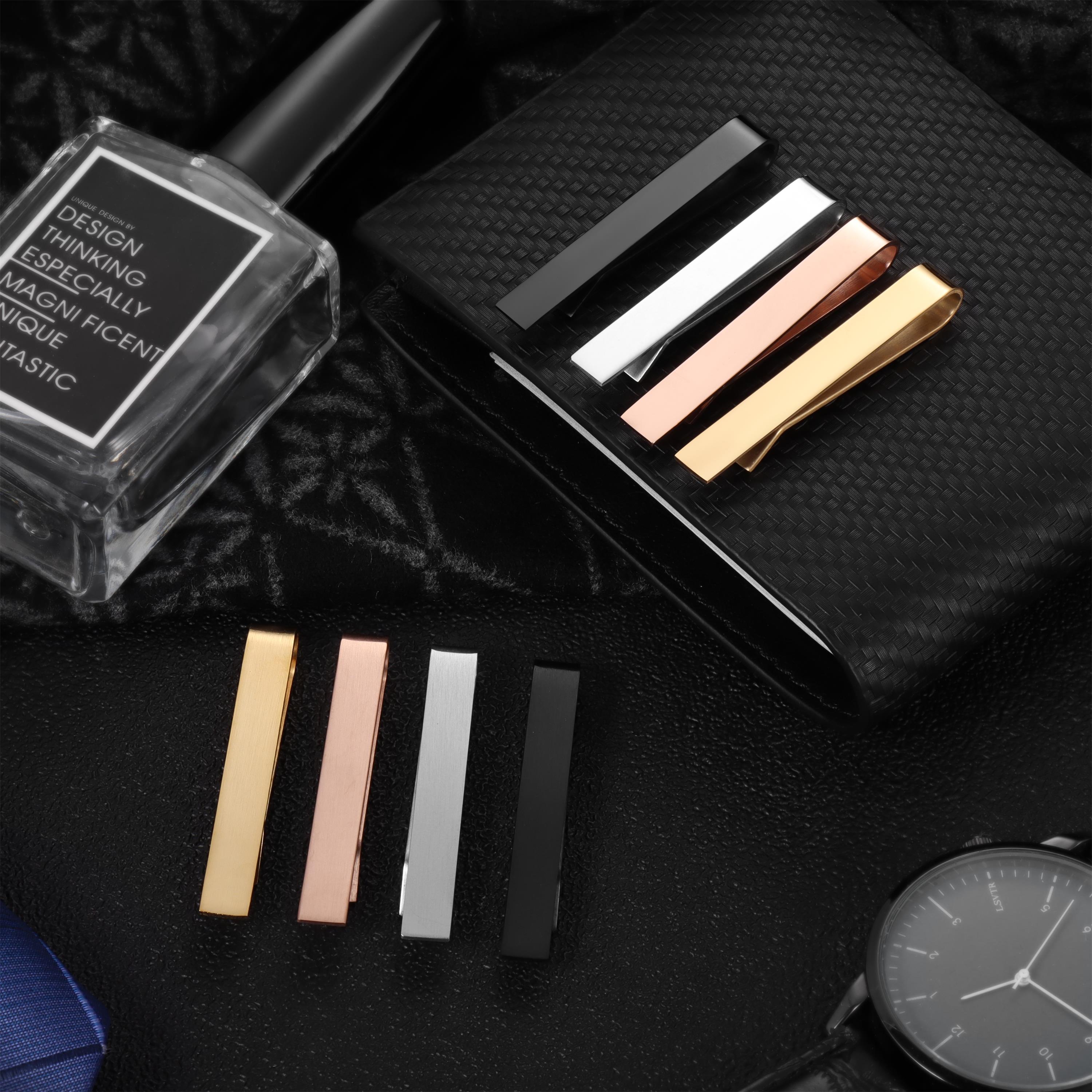 HAWSON 2 in shiny and brushTie - مراجعة Tie Bar Set Gift وسعره