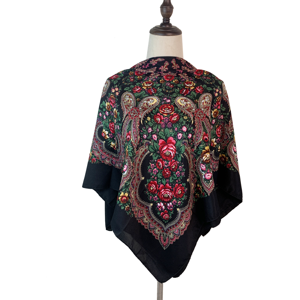 100*100cm Russian Square Scarf - مراجعة Bandana Cotton وسعره