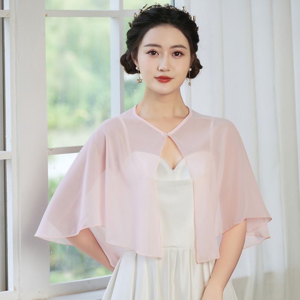 Vintage Sheer Chiffon Capelet  - مراجعة Stole Wedding Shawl وسعره
