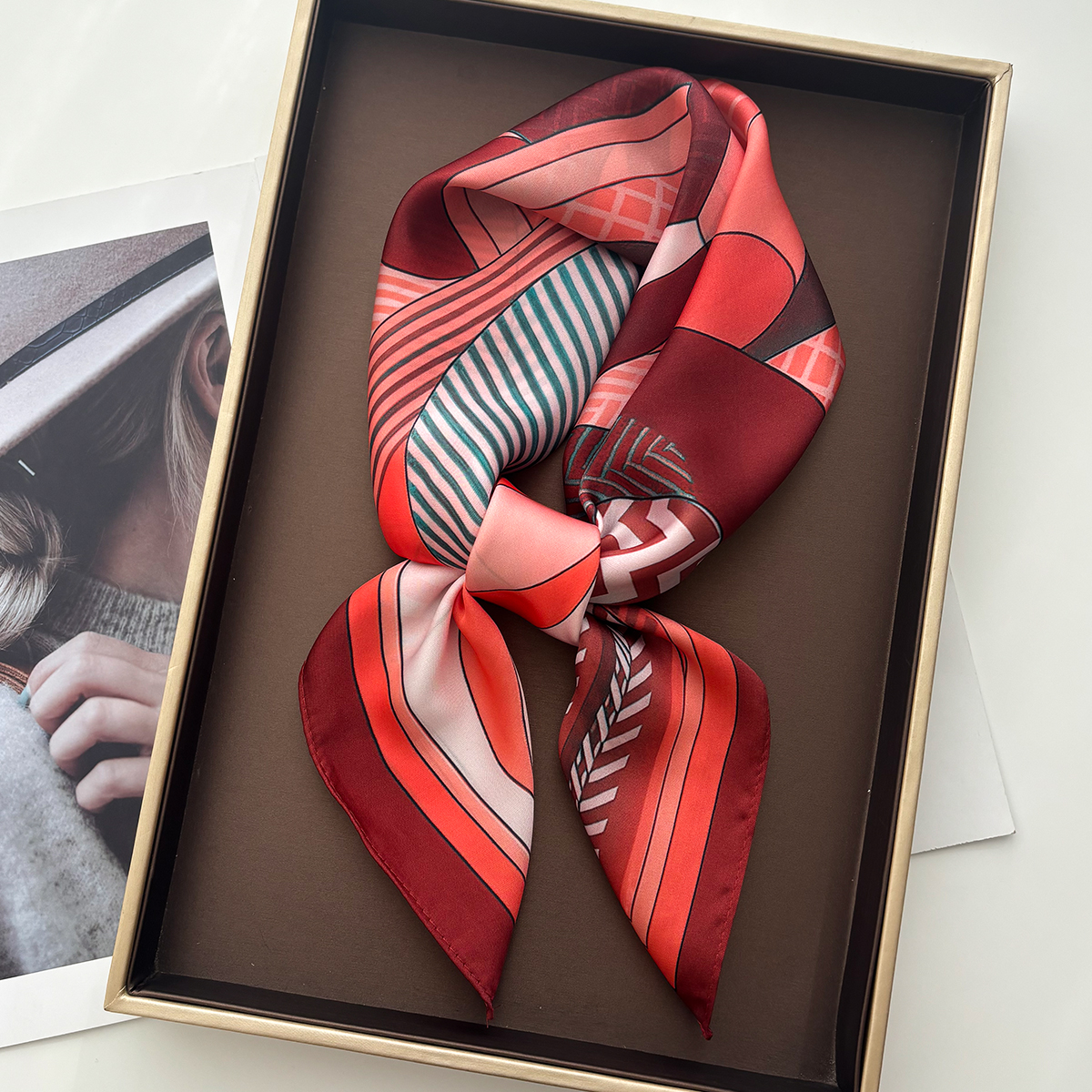 Luxury Square Scarf For Women  - مراجعة Scarf Silk Square وسعره