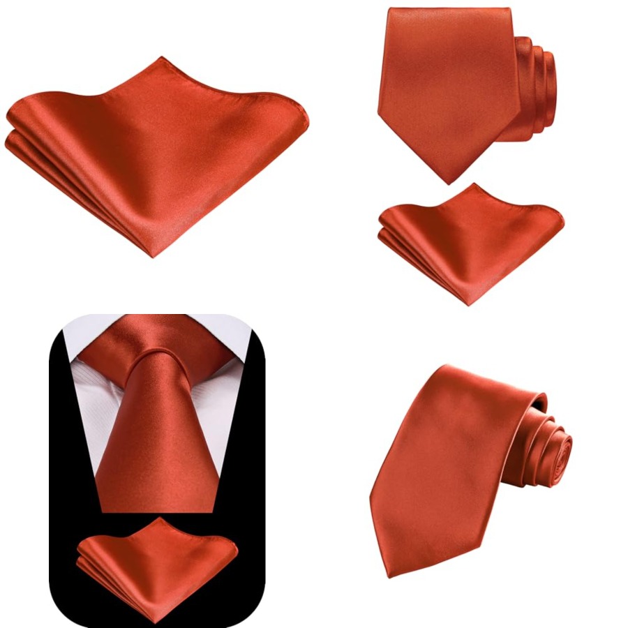 Solid Satin Woven dyed Color F - مراجعة Pocket Square Set وسعره