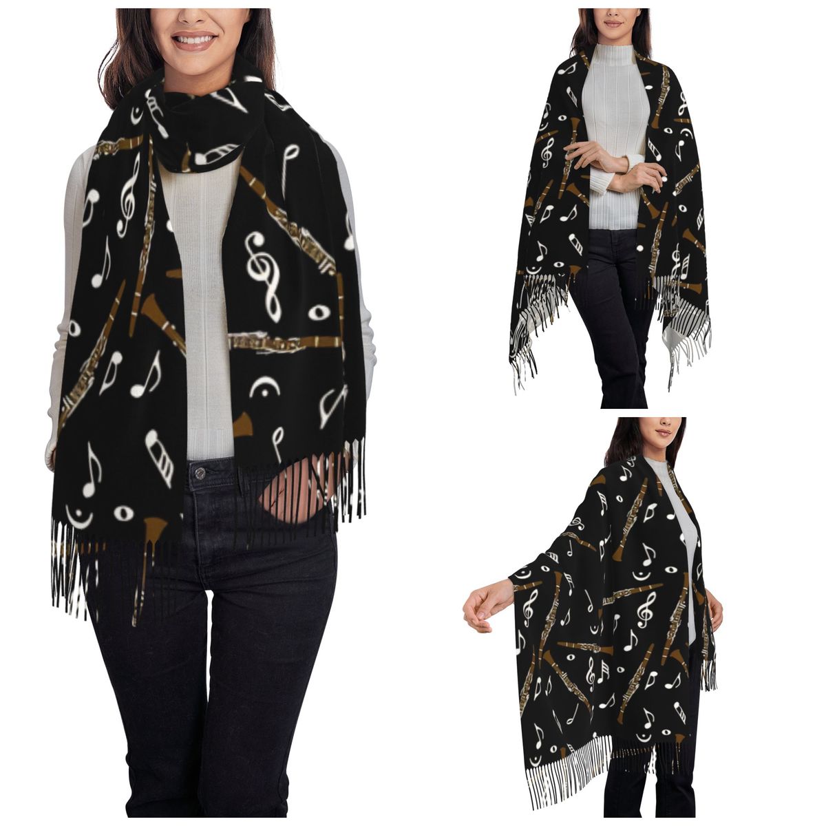 Womens Scarf with Tassel Clari - مراجعة Pashmina Wrap Large وسعره