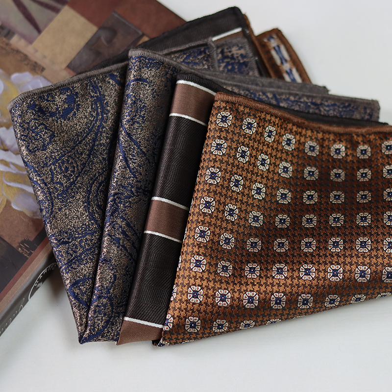 24cm Elegant Brown Pocket Squa - مراجعة Pocket Square Set وسعره