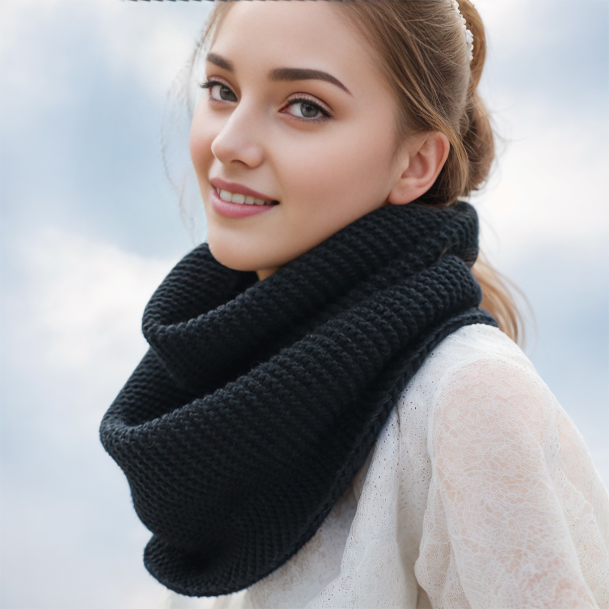 New Winter Scarf Women Infinit - مراجعة Infinity Scarf Knit وسعره