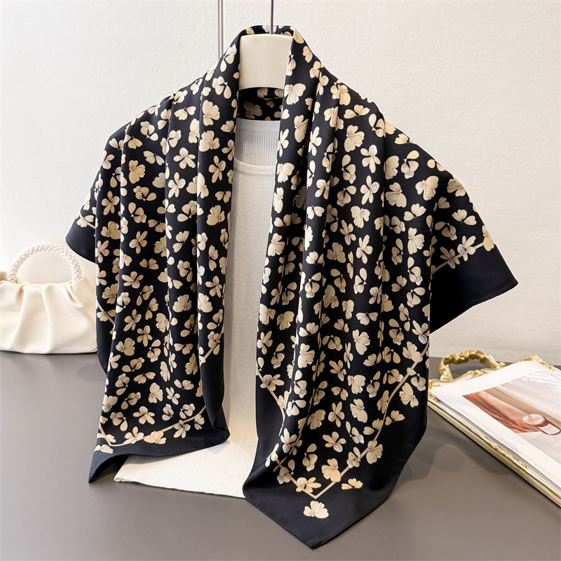 1pcs 90*90cm Floral Printed Co - مراجعة Bandana Cotton وسعره