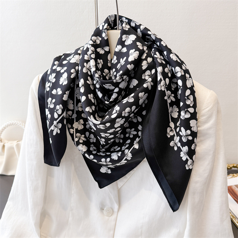 1pcs 90*90cm Floral Printed Co - مراجعة Bandana Cotton وسعره
