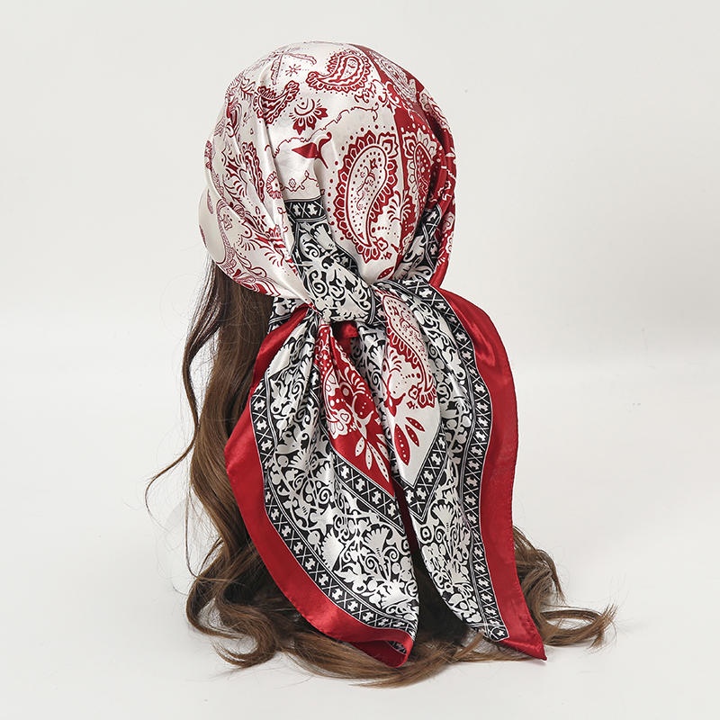 Satin Square Scarf Women Musli - مراجعة Scarf Silk Square وسعره