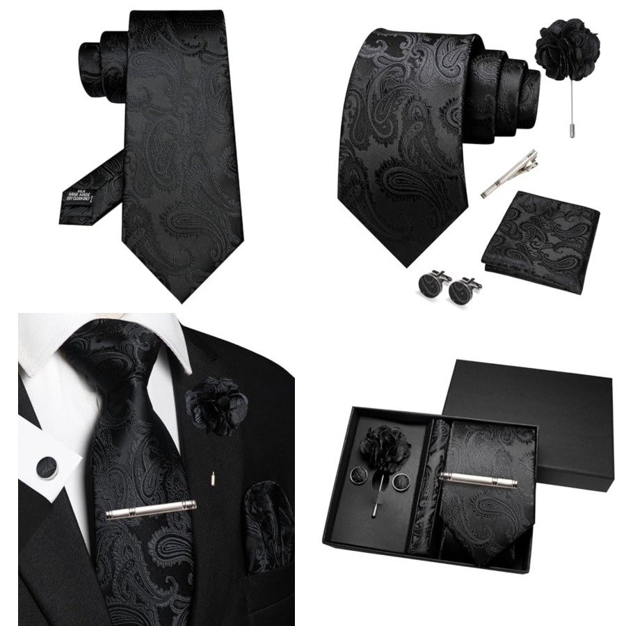 Mens Paisley Tie and Pocket Sq - مراجعة Pocket Square Set وسعره
