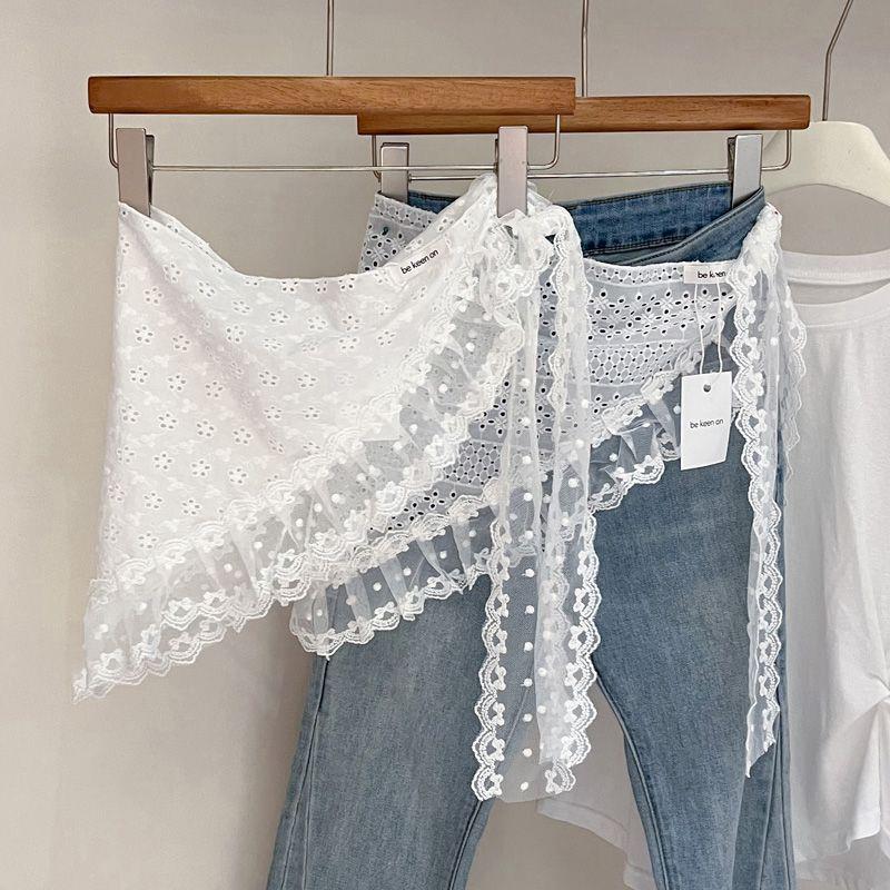 Retro  Lace Triangle Headscarf - مراجعة Bandana Cotton وسعره