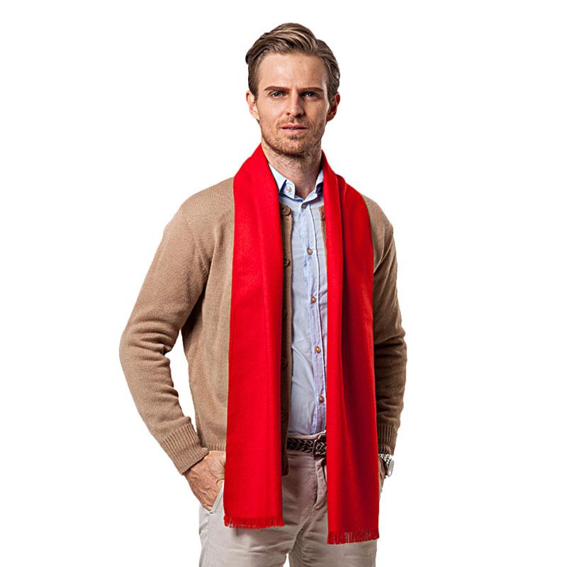 Fashion Winter Solid Color Men - مراجعة Muffler Men Wool وسعره