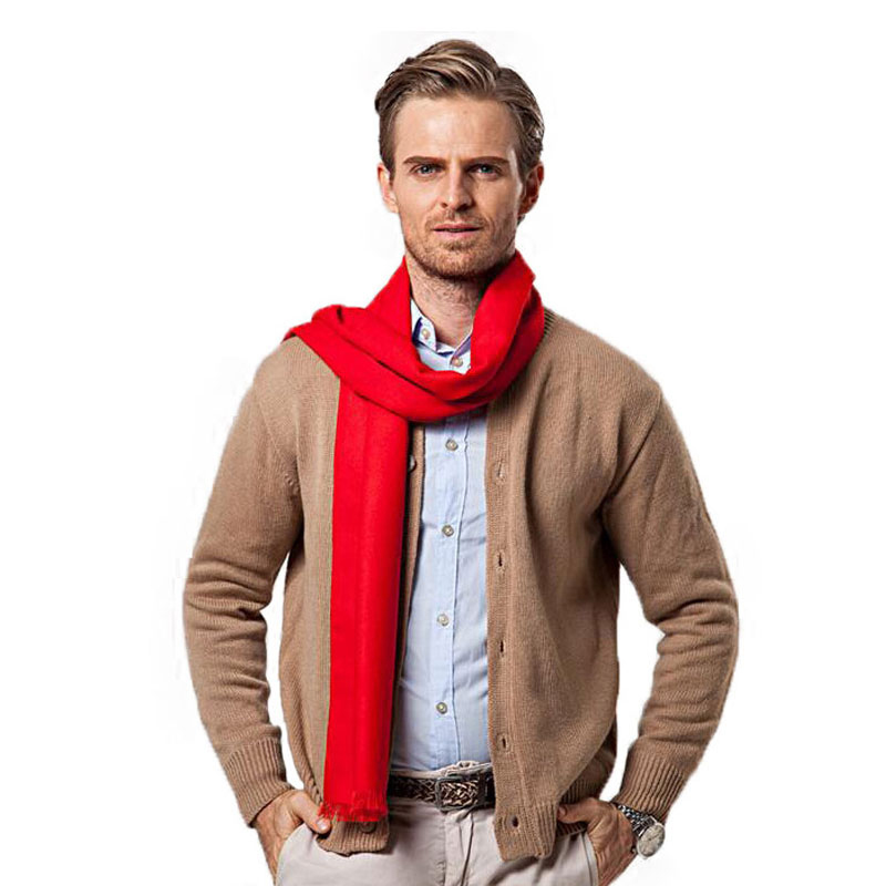 Fashion Winter Solid Color Men - مراجعة Muffler Men Wool وسعره