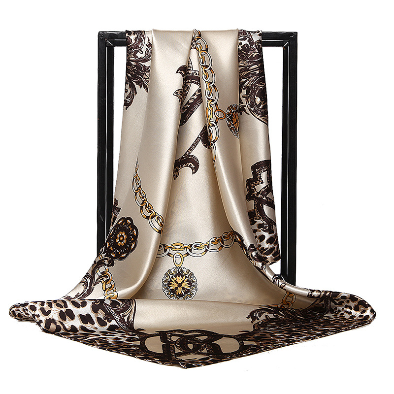 90*90cm Ladies Silk Scarf Band - مراجعة Scarf Silk Square وسعره