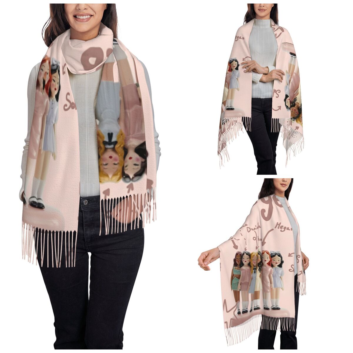 Katseye Kpop Idol Shawl Wrap W - مراجعة Pashmina Wrap Large وسعره