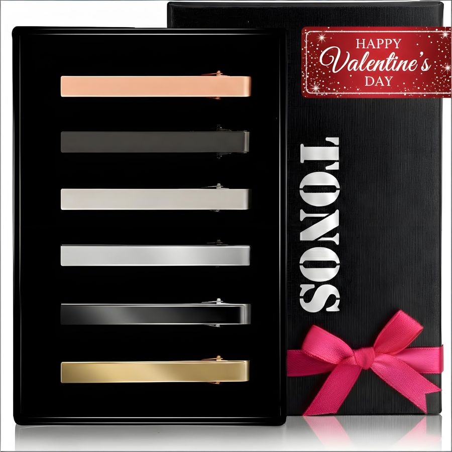 Clips for Men, 6 PACK Tie Clip - مراجعة Tie Bar Set Gift وسعره