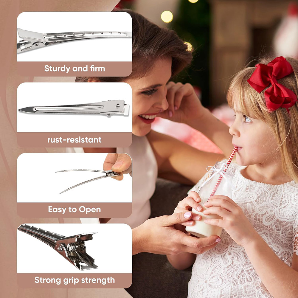 24pcs Silver Hair Clips For St - مراجعة Tie Clip Silver وسعره