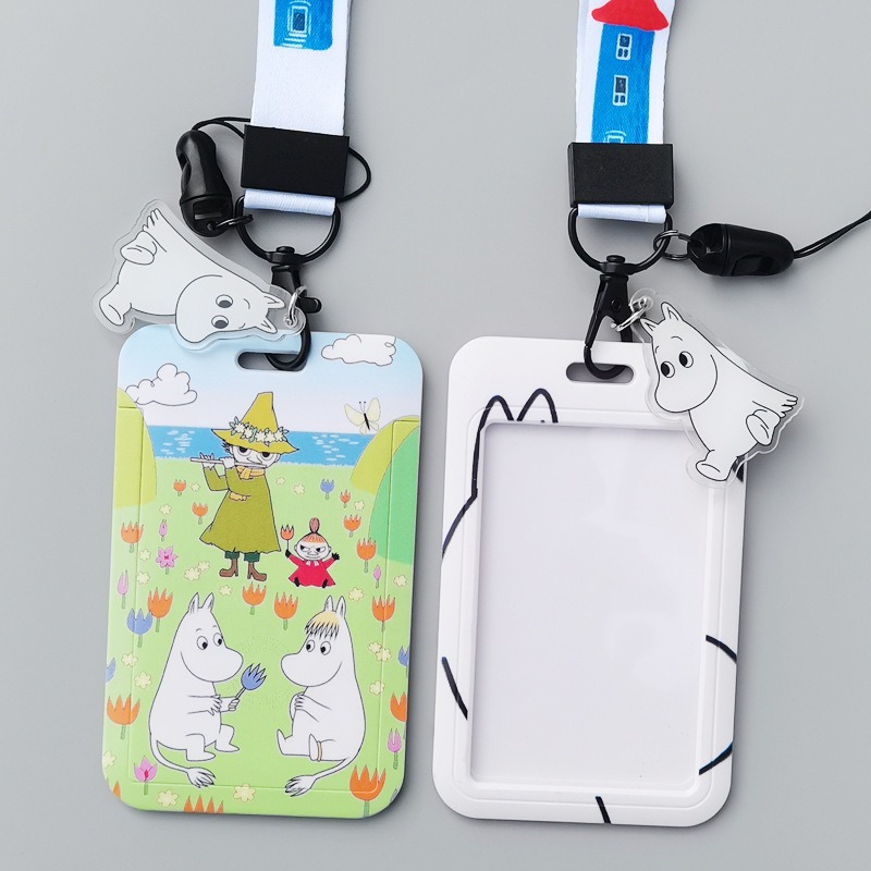 Moomin Cartoon Hard Card Holde - مراجعة Lanyard Badge Holder وسعره
