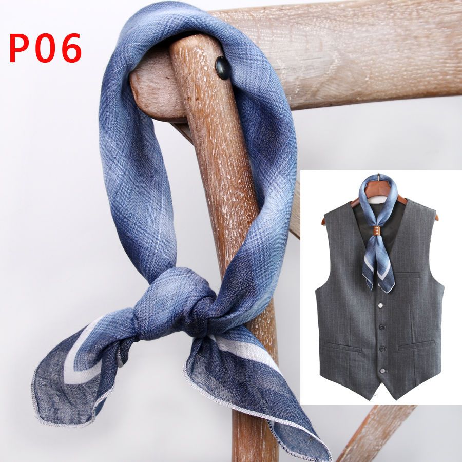 Men's Square Scarf with Button - مراجعة Scarf Silk Square وسعره