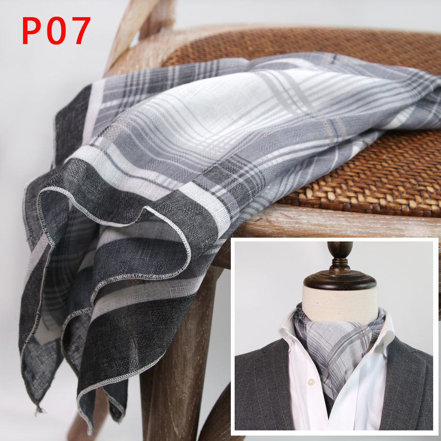Men's Square Scarf with Button - مراجعة Scarf Silk Square وسعره