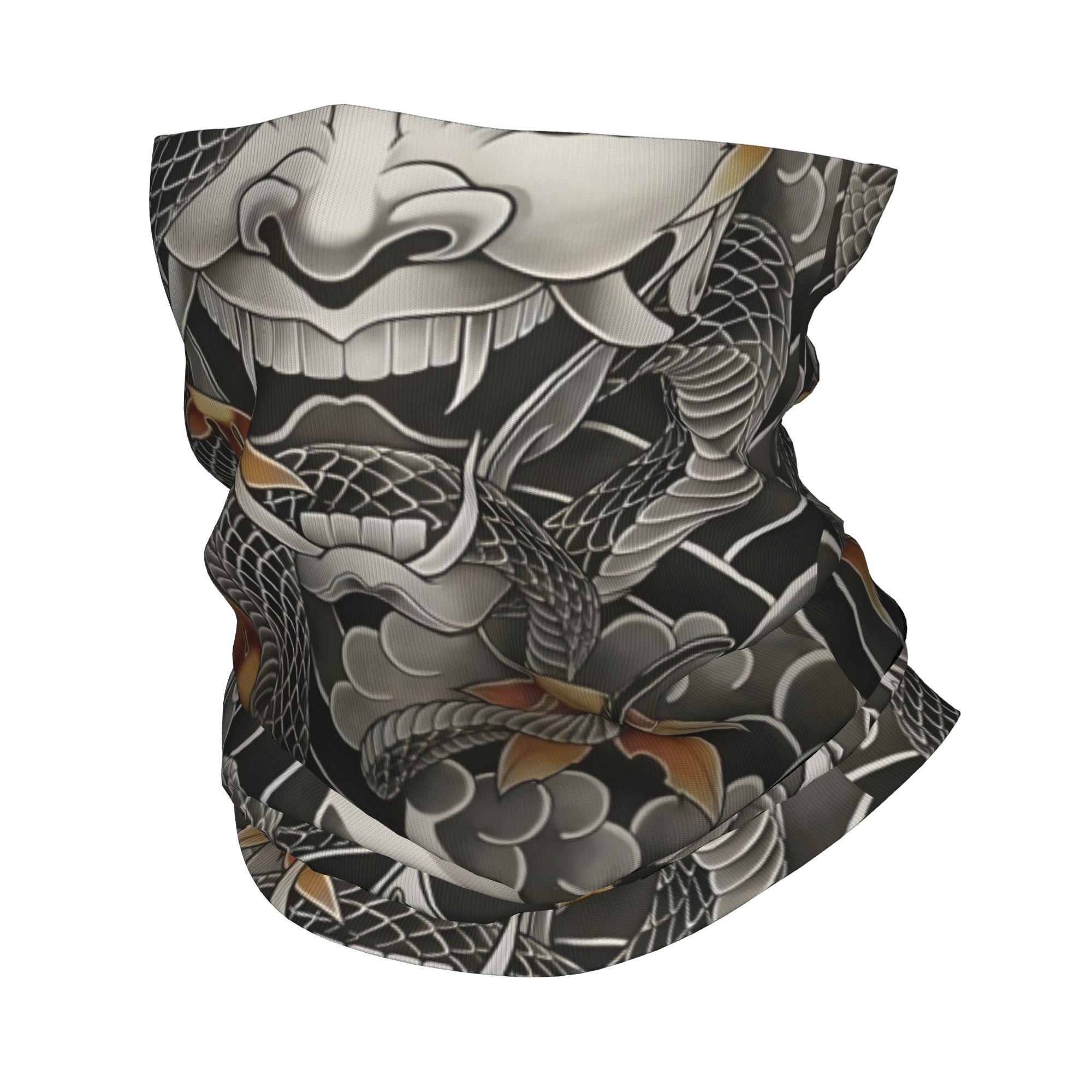 Custom Samurai Oni Demon Banda - مراجعة Neck Warmer Tube وسعره