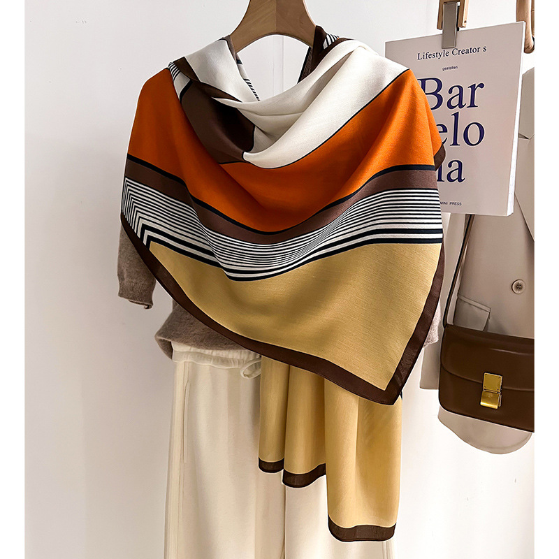 Luxury Brand Scarf  Wool Cotto - مراجعة Pashmina Wrap Large وسعره