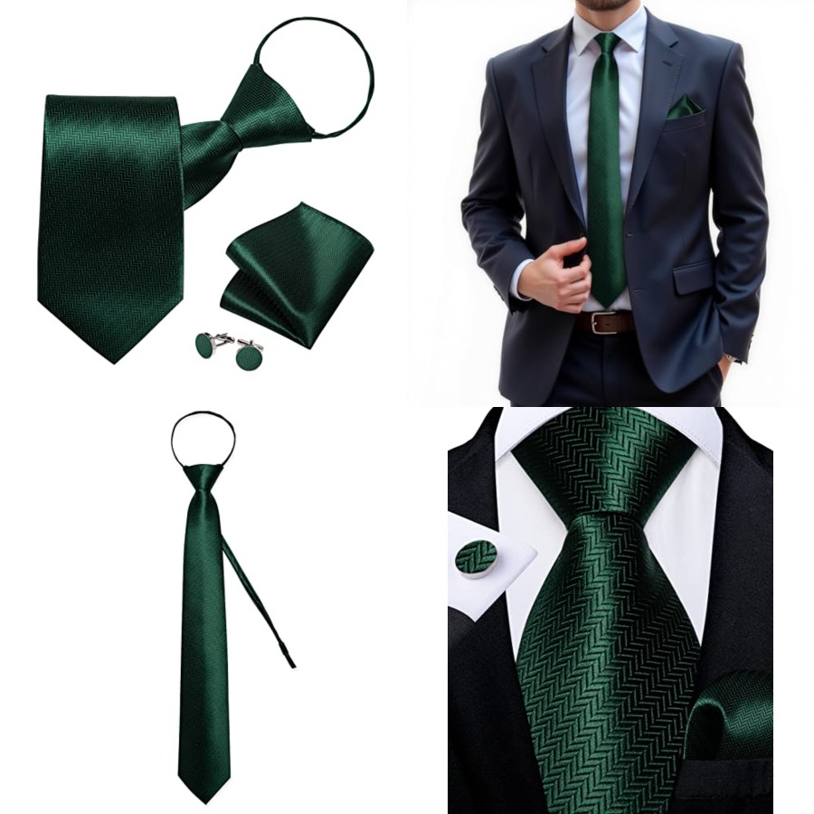 Silk Zipper Ties for Men,Paisl - مراجعة Pocket Square Set وسعره