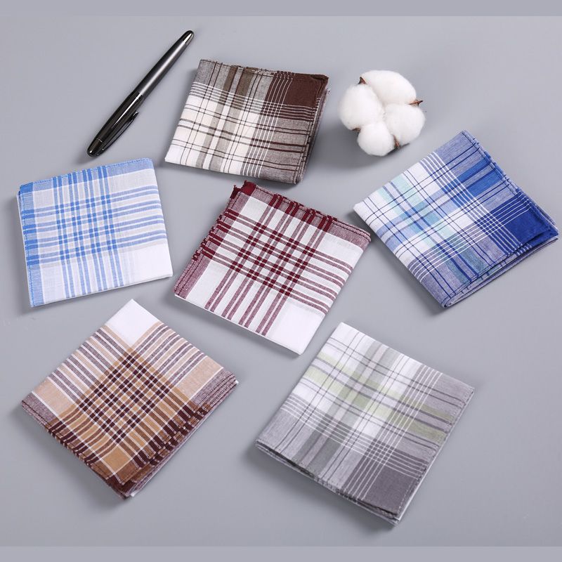 12Pcs Men's Pure Cotton Handke - مراجعة Handkerchief Cotton Men وسعره