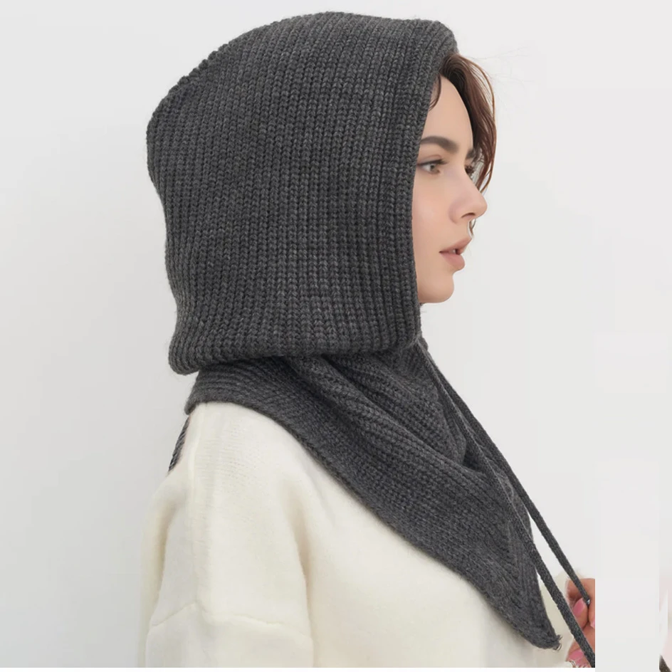 Women's Knitted Beanie Hat wit - مراجعة Infinity Scarf Knit وسعره