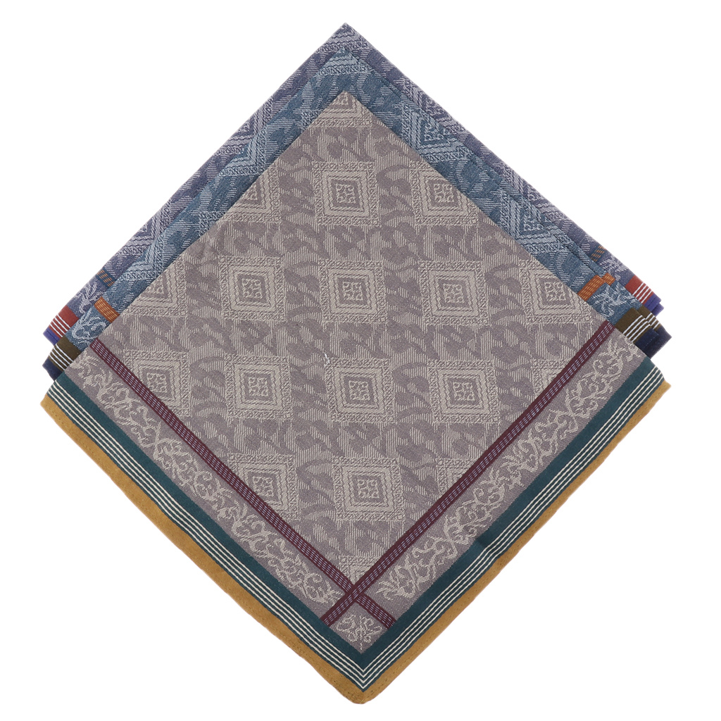 3pcs Mens Plaid Wedding Handke - مراجعة Handkerchief Cotton Men وسعره
