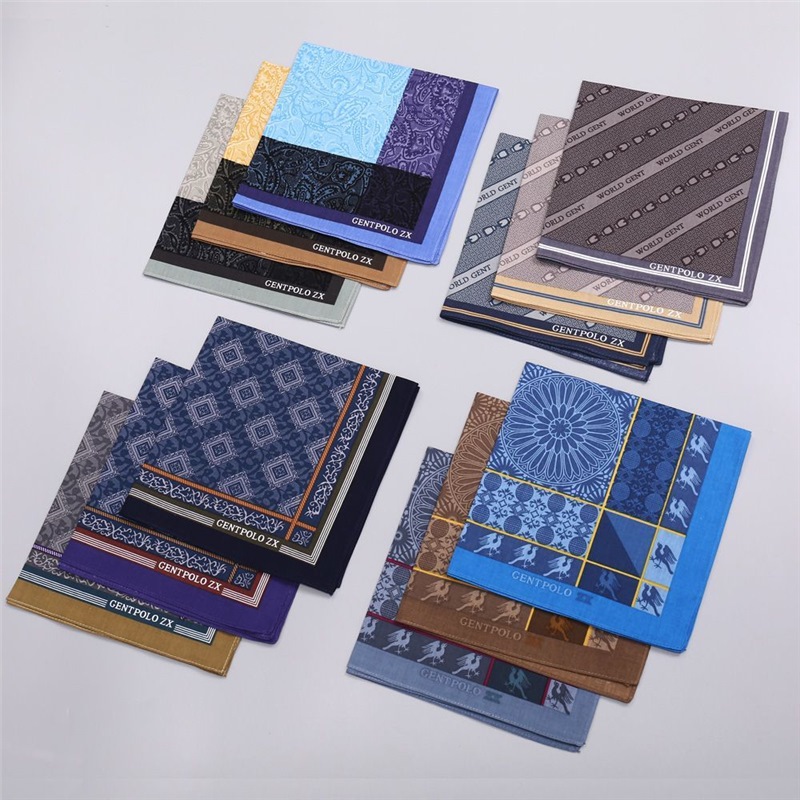 3Pcs Men's Pure Cotton Printed - مراجعة Handkerchief Cotton Men وسعره