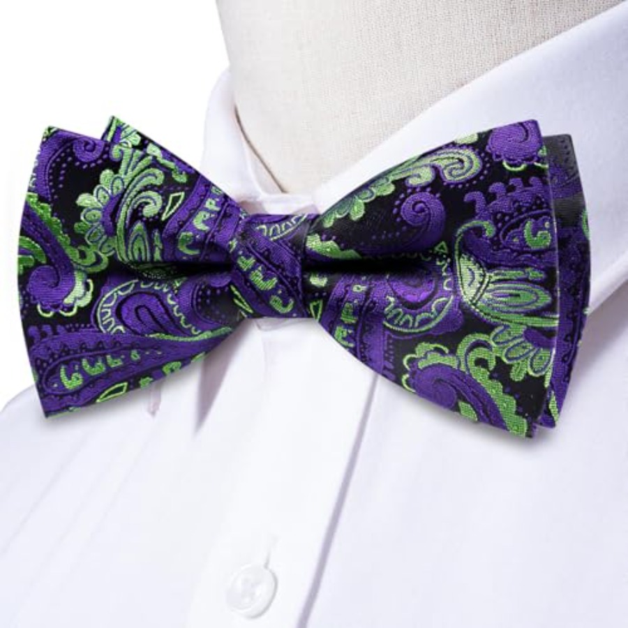 Mens Paisley Striped Bowtie Se - مراجعة Pocket Square Set وسعره