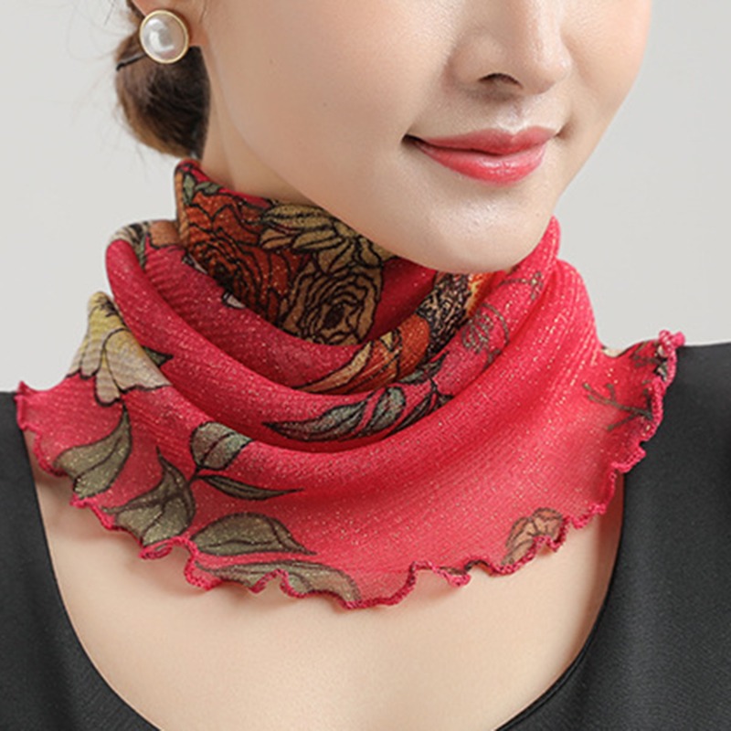 Spring Summer Chiffon Neck Col - مراجعة Ascot Neck Scarf وسعره