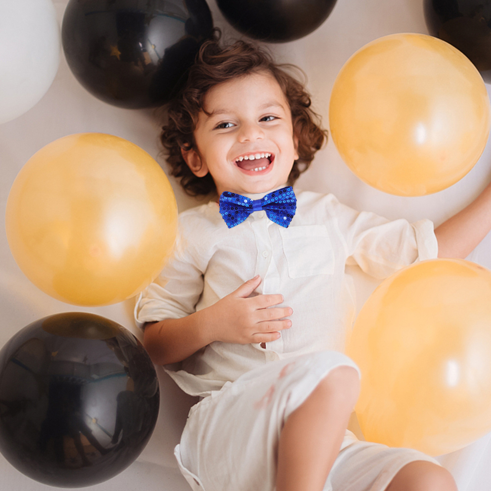 5Pcs Children's Sequin Bow Tie - مراجعة Bow Tie Pre Tied وسعره