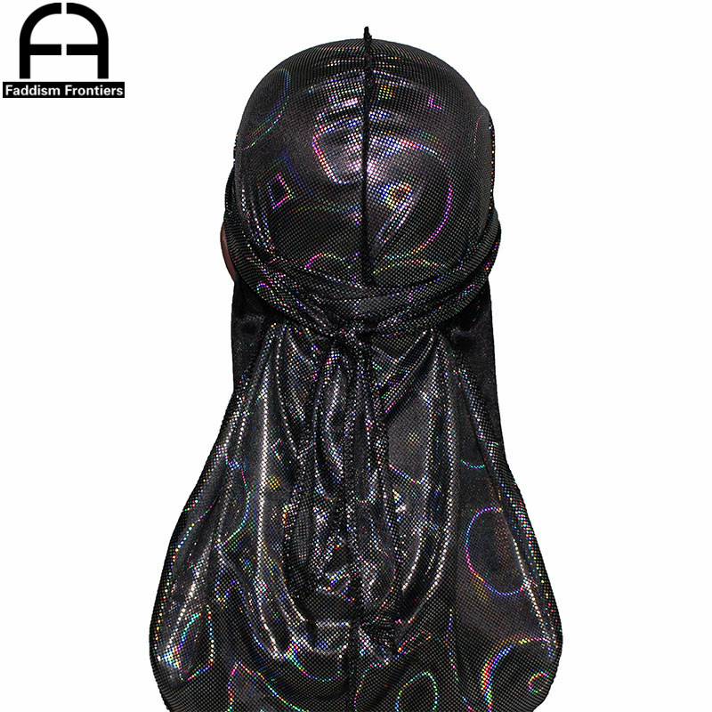 New Men's Colorful Sparkly Sil - مراجعة Bandana Doo Rag وسعره