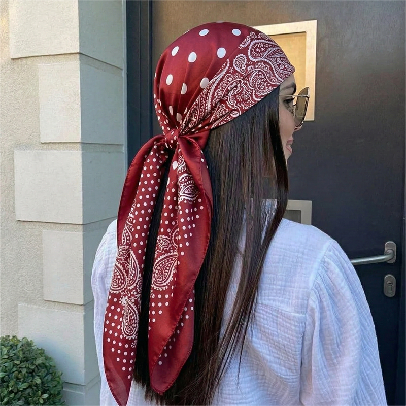 90cm Luxury Brand 2026 Dot Pri - مراجعة Scarf Silk Square وسعره