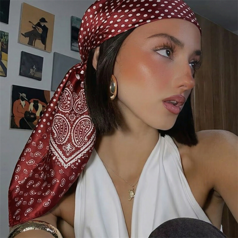90cm Luxury Brand 2026 Dot Pri - مراجعة Scarf Silk Square وسعره