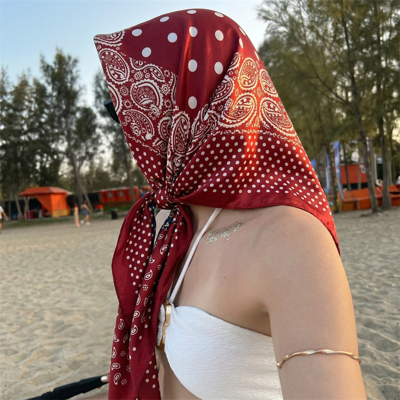 90cm Luxury Brand 2026 Dot Pri - مراجعة Scarf Silk Square وسعره