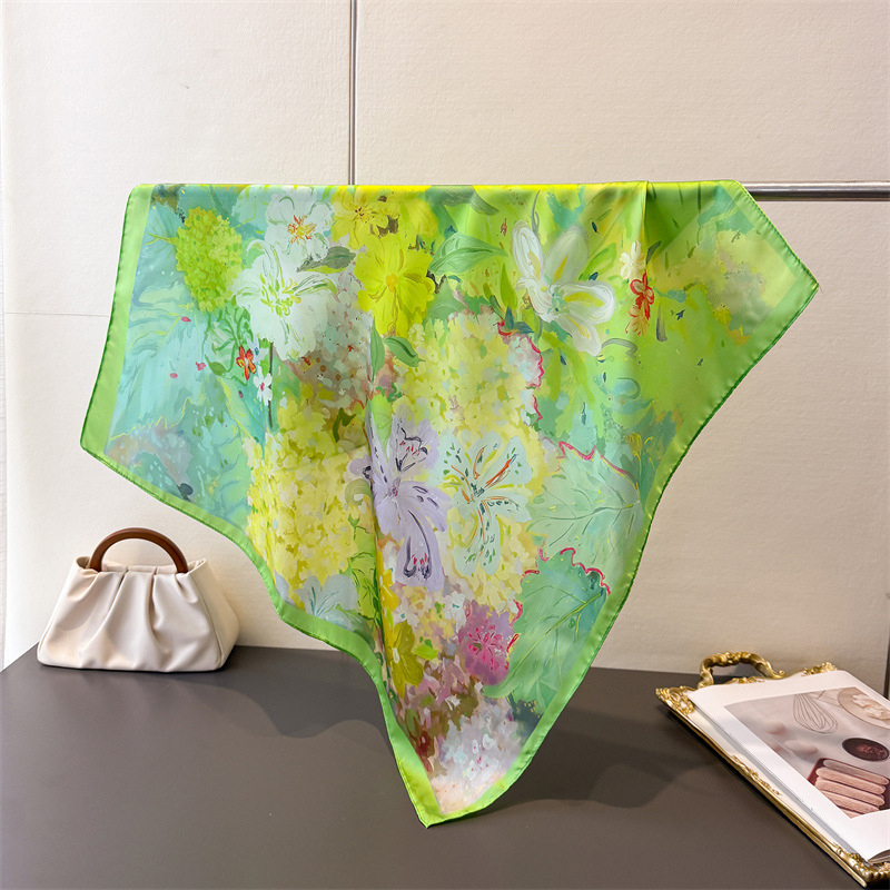 70*70cm Square Silk Scarf for  - مراجعة Scarf Silk Square وسعره