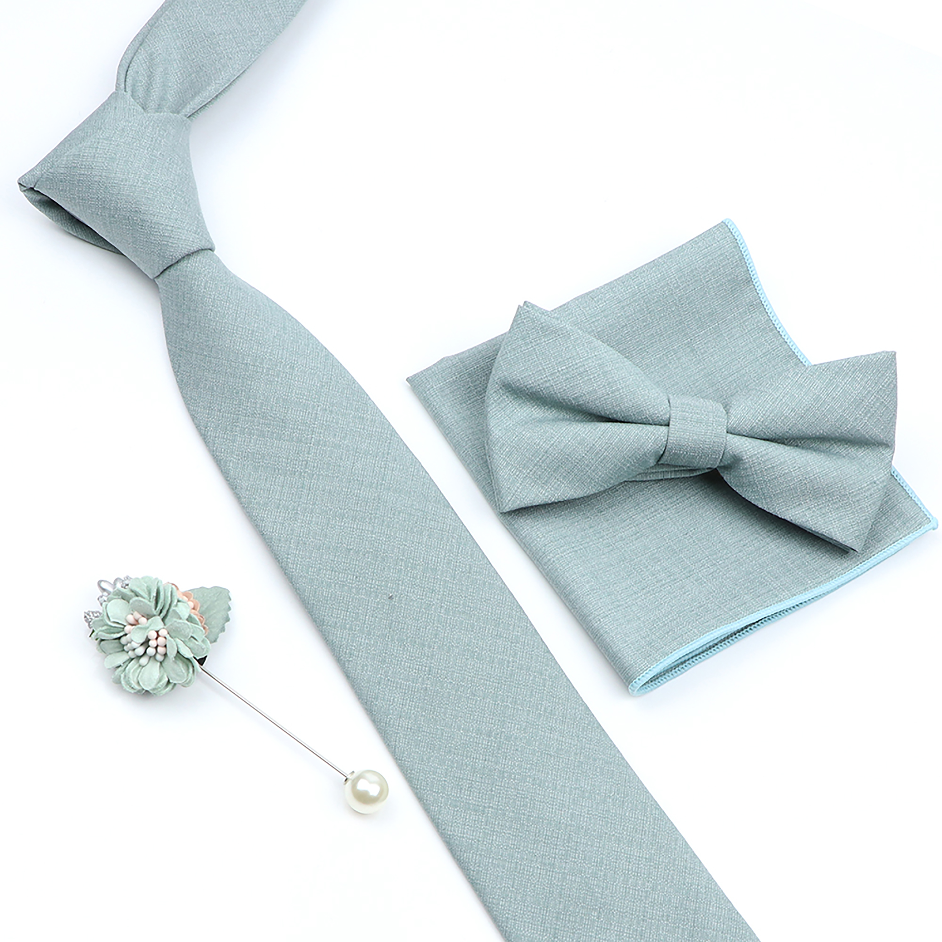 Beautiful Solid Color Tie Broo - مراجعة Skinny Tie Men وسعره