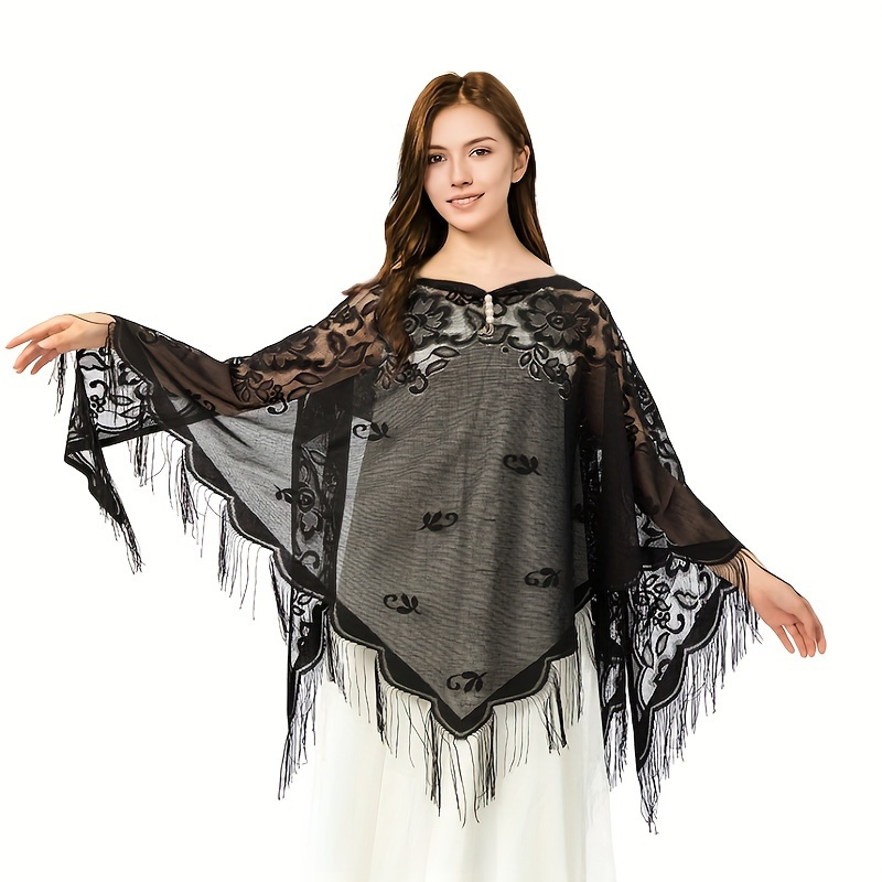New Embroidery Lace Scarf Shaw - مراجعة Stole Wedding Shawl وسعره