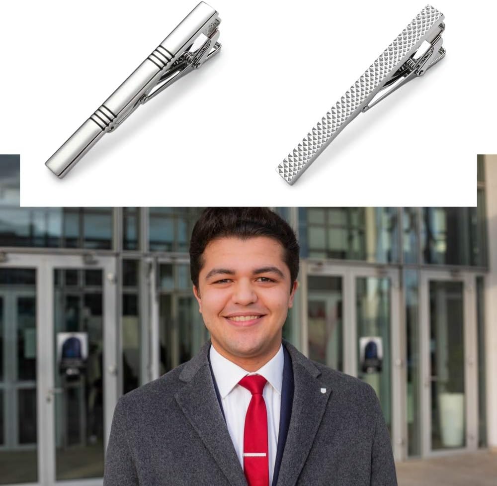 Classic Silver Tie Bar Set for - مراجعة Tie Bar Set Gift وسعره