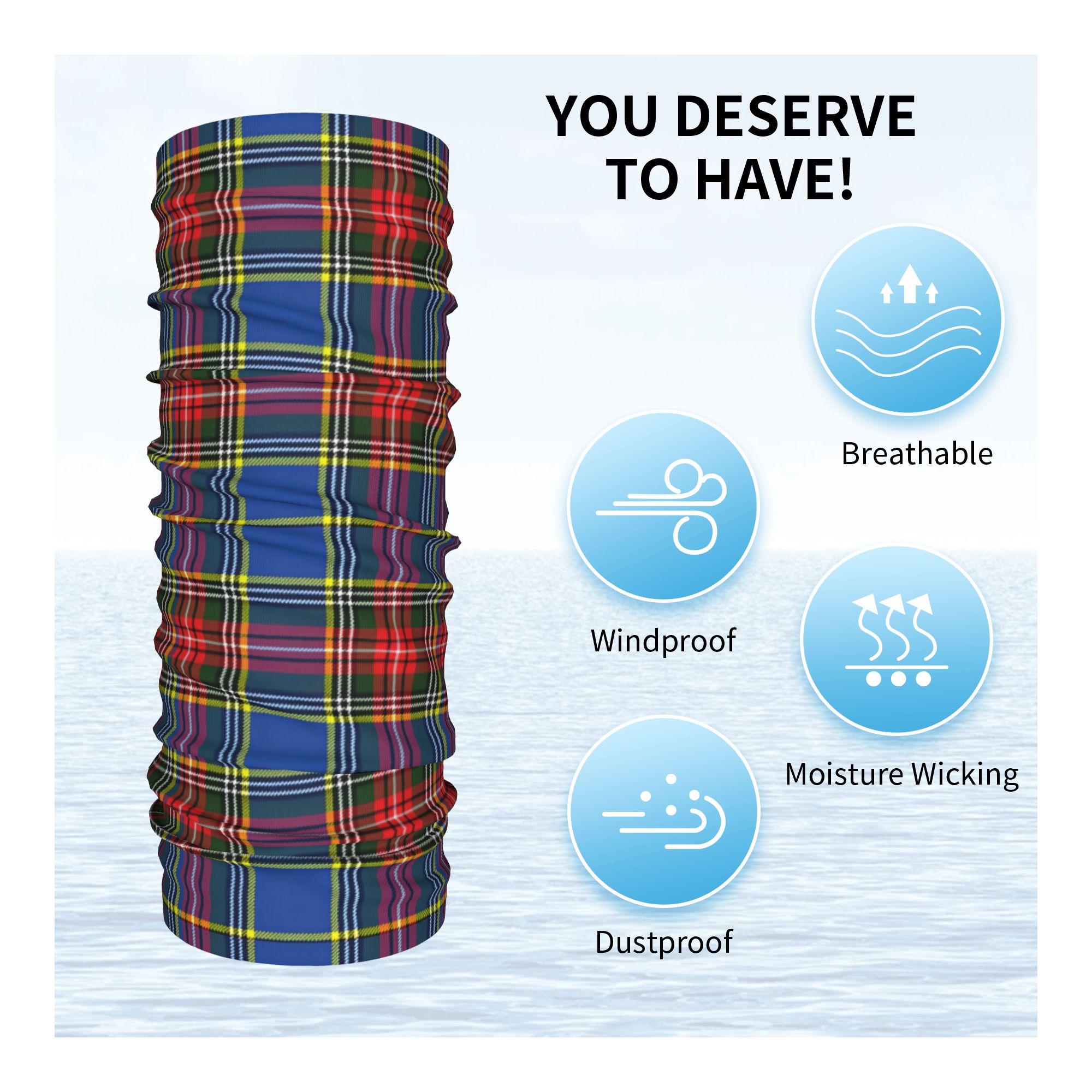 Custom Royal Tartan Plaid Wint - مراجعة Neck Warmer Tube وسعره