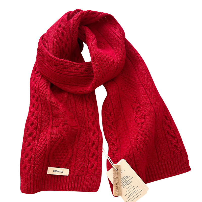 Luxury 100% Wool Scarf Women M - مراجعة Muffler Men Wool وسعره