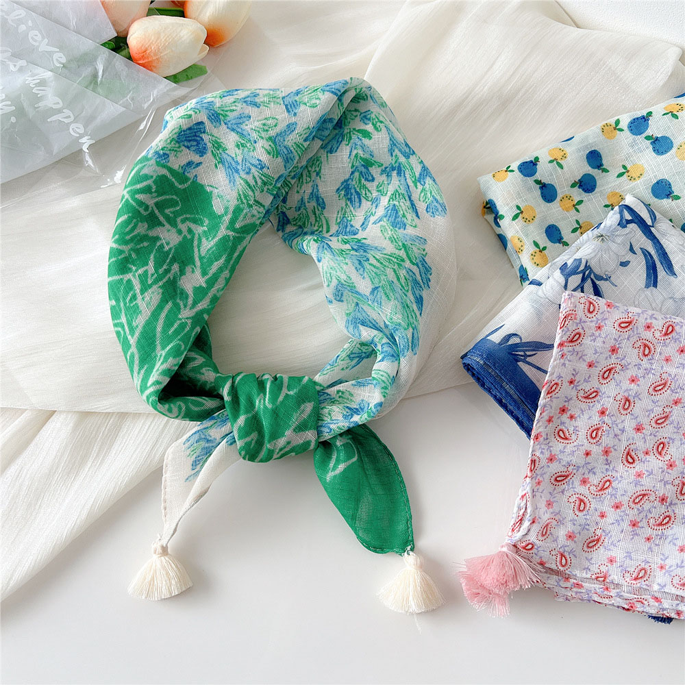 Summer Scarf Colorful Flower P - مراجعة Bandana Cotton وسعره