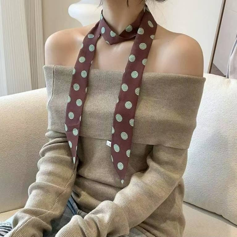 Polka Dot and Striped Print Sc - مراجعة Silk Tie Striped وسعره