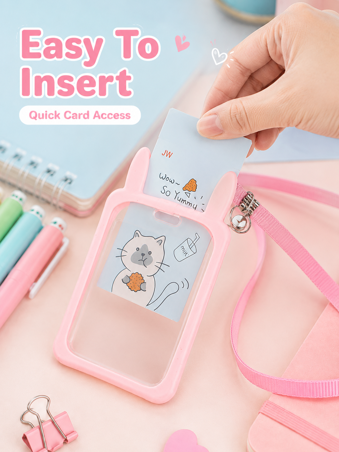 Cute Cartoon Transparent ID Ba - مراجعة Lanyard Badge Holder وسعره